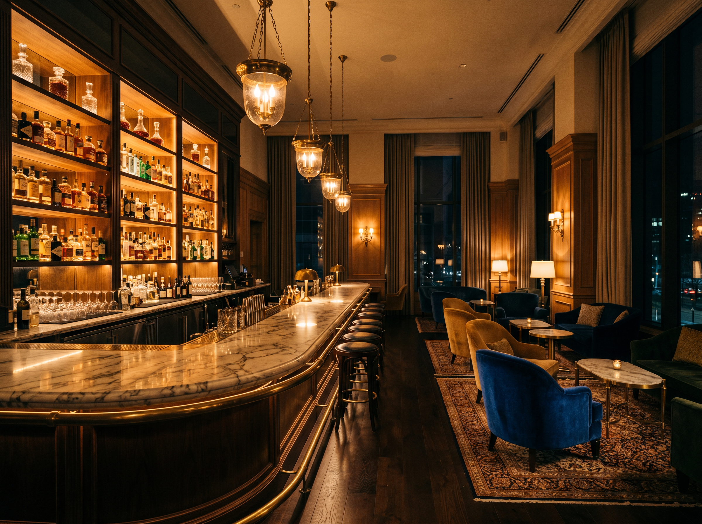 Terrace lounge cocktail bar at Top Ranking UK hotel