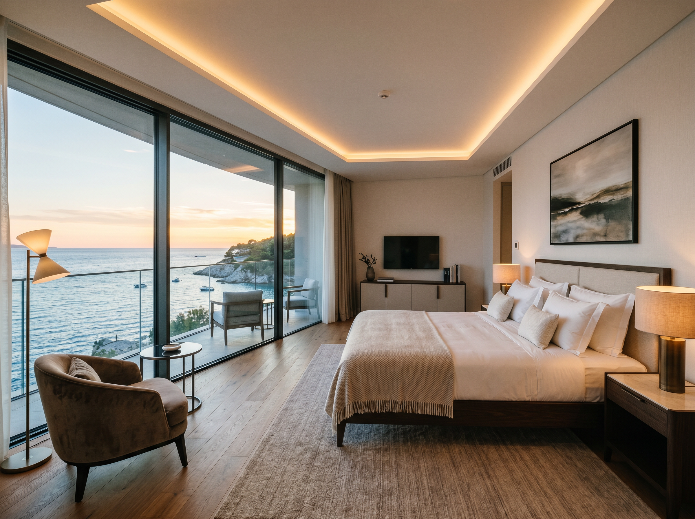Luxury hotel suite with sea view at Top Ranking UK