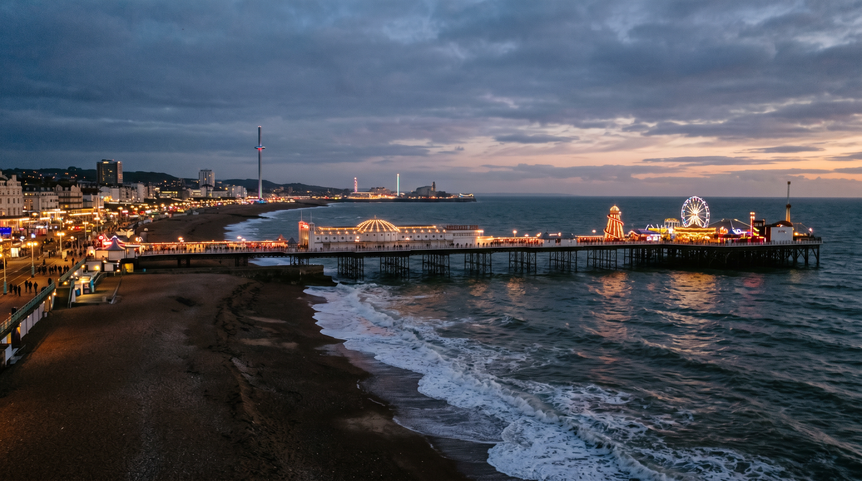 Brighton seaside pier near Top Ranking UK hotel
